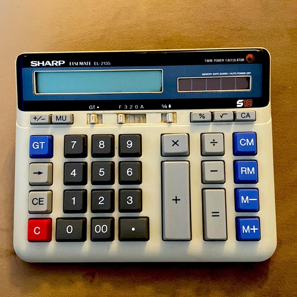 SHARP Estimate EL-2135 Desktop Business Office Calculator Solar Power - Picture 1 of 3